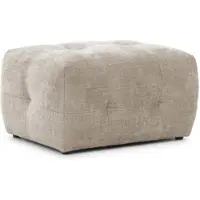 S-Style Möbel POLSTERHOCKER Kozy im Bumpy-Design aus weichem Dunkelbeige Chenille-Stoff