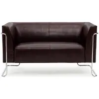 Hjh OFFICE CURACAO | 2-Sitzer - Lounge Sofa Braun