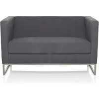 Hjh OFFICE BARBADOS | 2-Sitzer - Lounge Sofa Dunkelgrau