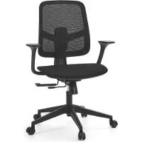 Hjh OFFICE Home Office Bürostuhl Malio Schreibtischstuhl mit Armlehnen Stoff / Netzstoff Drehstuhl