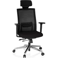 Hjh OFFICE CAPTIVA - Profi Chefsessel Schwarz