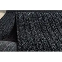 Rugsx Läufer- Türmatte rutschfest CEYLON Draußen, Drinnen Anthrazit 0923 200cm 200x150 cm