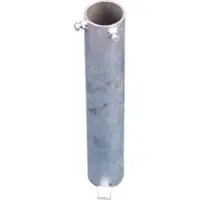 SCHAKE Bodenhülse für Rohrpfosten Ø76mm + zwei seitlichen Verschraubungen, Länge: 400mm, feuerverzinkt
