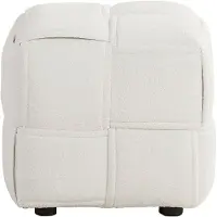 Homestyle4u Sitzhocker Beige Bouclé Sitzwürfel Polsterhocker