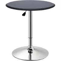 HOMCOM - Bartisch - 63L x 63B x 67-93H cm - schwarz