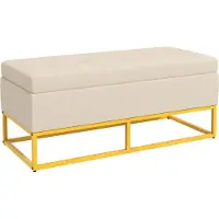 EStore Sitzbank, mit Stauraum, LxBxH: 110 x 44 x 49 cm - beige