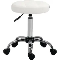 HOMCOM Höhenverstellbar Arbeitshocker Drehbar Ø35 5 x 51-67 cm