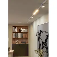 Eglo LED Strahler für Schienensystem Track Plus, Deckenstrahler dimmbar, Zubehör für Schienenleiste, Lichtschiene Decke, warmweiß - kaltweiß, Ø 8,7 cm