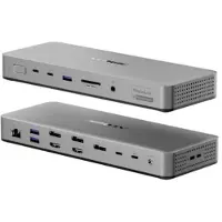 Alogic TB4DU4, Kabelgebunden, Thunderbolt, 3,5 mm, Grau, Schwarz, SD, MicroSD (TransFlash), Aluminium, Acrylnitril-Butadien-Styrol (ABS)