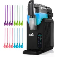 Bardi Slush Hero Combi – Slush-Maschine – Slush Puppy Maker 2,6 l + 12 Slush-Löffel-Strohhalme – Für Slushies, Milchshakes, Frappés & Frozen Cocktails – Selbstreinigend – Schwarz