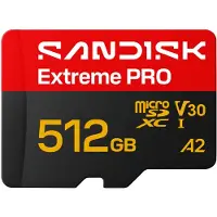 SanDisk MicroSDXC Extreme Pro 512GB UHS-I- 250M/170MB/s- 5K- 4K UHD