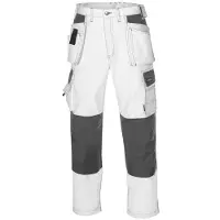 BIG Arbeitsschutz Arbeitshose Canvas Panama, Herren, Bundhose, weiß-grau, Größe 54