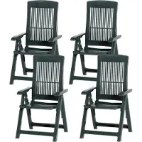 Progarden Tampa SET 4x Klappsessel grün Kunststoff M73542