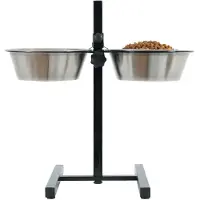 Zolux Set of 2 bowls 24.5 cm 2.75l + adjustable stand