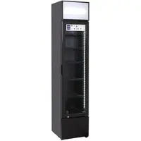 Metro Professional Schlanker Getränkekühlschrank GSC2133B, Metall/Glas, 39 x 47.5 x 188 cm, 160 L, statische Kühlung, 200 W, mit Schloss, schwarz