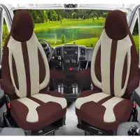 BREMER SITZBEZÜGE Wohnmobil Sitzbezüge & Schonbezüge für Globecar Campscout Elegance | Passgenaue Vordersitzbezüge | Teilintegriert, Kastenwagen & Alkoven | Sitzbezug Fahrer & Beifahrersitz