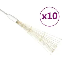 vidaXL Feuerwerkslichter 10 Stk. Weihnachtsdeko Warmweiß 20cm 1400LEDs