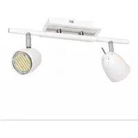 Licht-Erlebnisse Deckenstrahler Retro "Olivia" Weiß Metall 2-flammig Deckenleuchte Wohnzimmer Schlafzimmer Flur