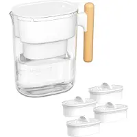 Waterdrop Chubby 3.5L Wasserfilter-Kanne mit 4×90 Tage Filterkartusche, NSF e, BPA-frei, Weiß (Ersatzfilter: WD-PF-01A Plus)