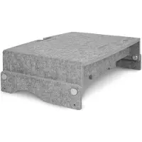 BakkerElkhuizen Circular-Line Monitorständer Q-riser 110, aus 60% recyceltem Material, B 375 x H 75 x T 250 mm, lichtgrau
