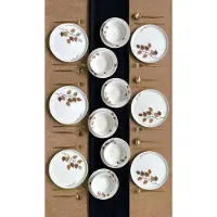 Hermia Concept , Hochwertiges Geschirrset (18 Teile) aus 100% Keramik, spülmaschinenfest