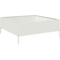 vidaXL Hochbeet Weiß 100x100x41 cm Stahl