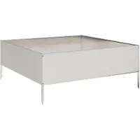vidaXL Hochbeet 100x100x41 cm Edelstahl