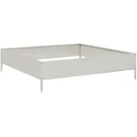 vidaXL Hochbeet 100x100x26 cm Edelstahl