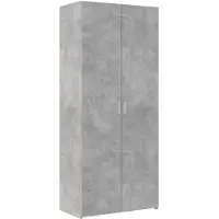 vidaXL Highboard Betongrau 80x42,5x185 cm Holzwerkstoff