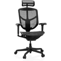 Hjh OFFICE Profi Bürostuhl ENJOY ULTRA GEN2 Ergonomischer Schreibtischstuhl mit Armlehnen (höhenverstellbar) Netzstoff Schwarz Drehstuhl für Büro, Zuhause