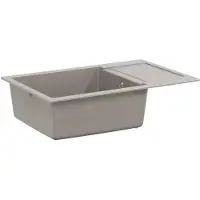 vidaXL Waschbecken Grau 780 x 500 mm 80% Quarz und 20% Harz