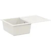 vidaXL Waschbecken Weiß 780 x 500 mm 80% Quarz und 20% Harz