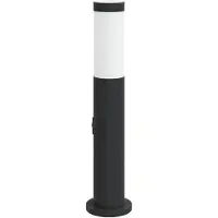 vidaXL Pollerleuchte mit Auslass 50 cm Edelstahl IP44