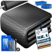 Kesser Pool Solarabdeckplane 120µm zuschneidbar, für Poolheizung, inkl. Schere, Lochzange & Ösen