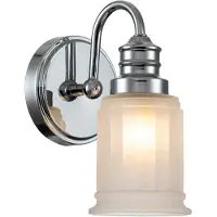 Licht-Erlebnisse Badezimmerleuchte Metall Glas H: 23,7 cm IP44 Chrom poliert Weiß G9 3000 K warmweiß 300 lm Jugendstil