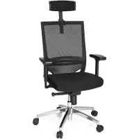 Hjh OFFICE PORTO MAX HIGH Stoff/Netz - Profi Bürostuhl Schwarz