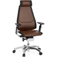 Hjh OFFICE GENIDIA PRO Leder - High End Bürostuhl Braun / Schwarz