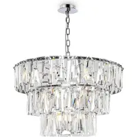 Maytoni Puntes Pendelleuchte MOD043PL-18CH 18xE14, Chrom, aus Metall, exkl. Leuchtmittel