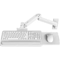 Ergotron Tastatur Wandhalterung LX Pro, mit Mausablagefläche, bis 2,3 kg, neig-/schwenkbar, höhenverstellbar, Aluminium, weiß