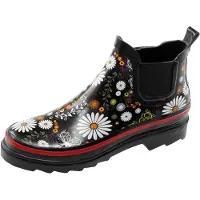 Beck Damen Gummistiefel Regenstiefel Kurzschaft Stiefel Stiefelette, Farbe:Schwarz, Schuhgröße:EUR 39, Artikel:809 Daisy