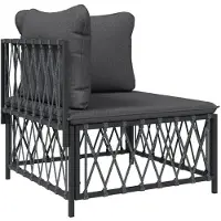 vidaXL 6-tlg. Garten-Lounge-Set mit Kissen Anthrazit Stahl