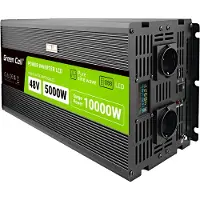 Green Cell Przetwornica napicia PowerInverter LCD 48 V 5000W/10000W Przetwornica samochodowa z wywietlaczem - czysty sinus, Batterie-Backup-Umrichter, 10 kVA, 48 V, 48 V, 230 V, 230 V