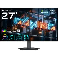 Gigabyte MO27Q28GR OLED Gaming Monitor Flat, 67,3 cm (27"), 2.560 x 1.440 QHD, 0,03 ms, neig/schwenk/höhenvers.,Pivot, HDMI, DP, USB, Speaker