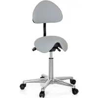 Hjh OFFICE TOP WORK 20 - Arbeitsstuhl Arbeitshocker Grau