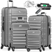 Kesser 4tlg. Hartschalenkofferset Reisekofferset S-M-L-XL, 4 Rollen, inkl. Kofferwaage