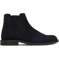 Tommy Hilfiger Klassische Stiefeletten Corporate Dressy Suede Chelsea FM0FM05953 Dunkelblau 43
