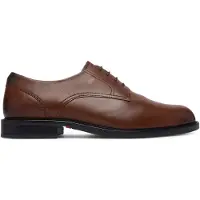 Tommy Hilfiger Schnürschuh "CORPORATE DRESSY LTH SHOE", Herren, Gr. 43, Leder Synthetik Textil, braun (cognac used), Nappaleder, Schuhe Schnürschuh, Abendschuh, Festtagsschuh mit dezenten Ziernähten