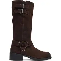 Tommy Hilfiger Klassische Stiefel Tjw Brushed Suede Biker Boots EN0EN03110 Dunkelbraun 48