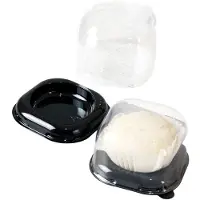 Exogio Klare Kunststoff--Cupcake-Box, Muffin-Dome-Einzelbehälter-Box für Hochzeit, Geburtstag, Käse, Gebäck, Dessert, Kuchen, Schwarz