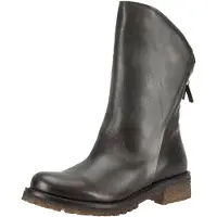 Felmini Wadenhohe Lederstiefel mit Reißverschluss an der Ferse und abgerundeter Zehenpartie